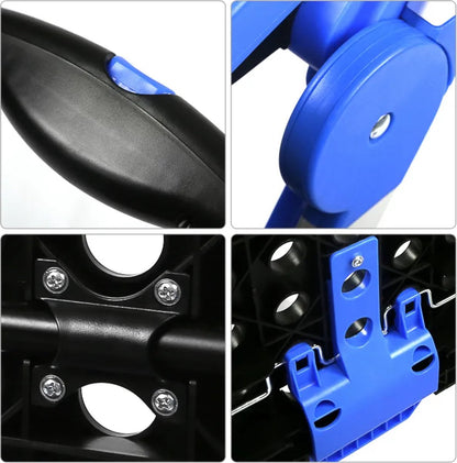 Foldable Trolley - Collapsible Utility Cart with 75 kg Capacity, Adjustable Handle, Durable Wheels, Includes 1 Crate 4