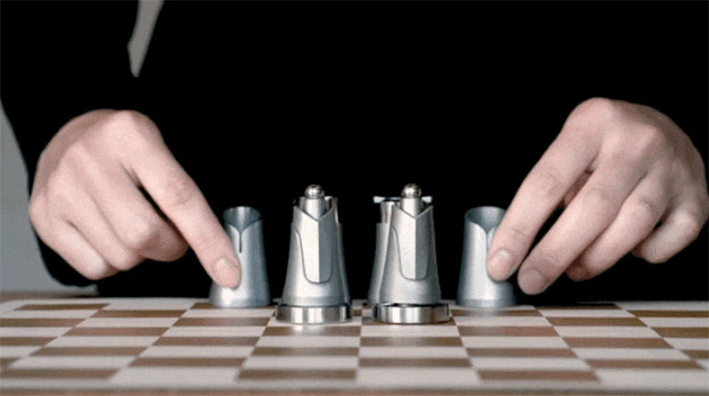 Crownes Chess Set Zinc Aloy: Magnetic Nesting Pieces, Compact Storage, and Rollable PU Leather Board