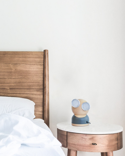 Mr. watt goggle lamp detachable head, rechargeable battery, and touch-sensitive dimmer for whimsical elegance