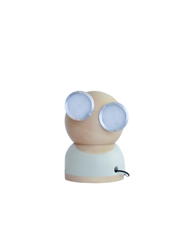 Mr. watt goggle lamp:detachable head, rechargeable battery, and touch-sensitive dimmer for whimsical elegance