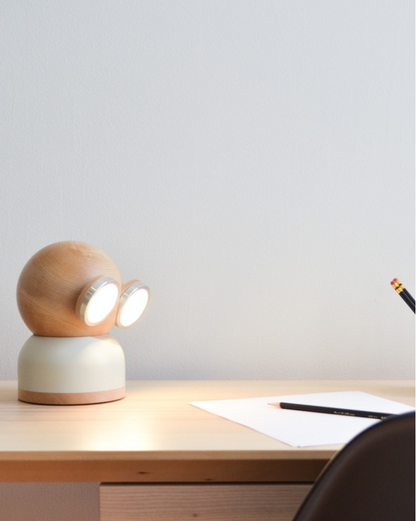 Mr. watt goggle lamp detachable head, rechargeable battery, and touch-sensitive dimmer for whimsical elegance