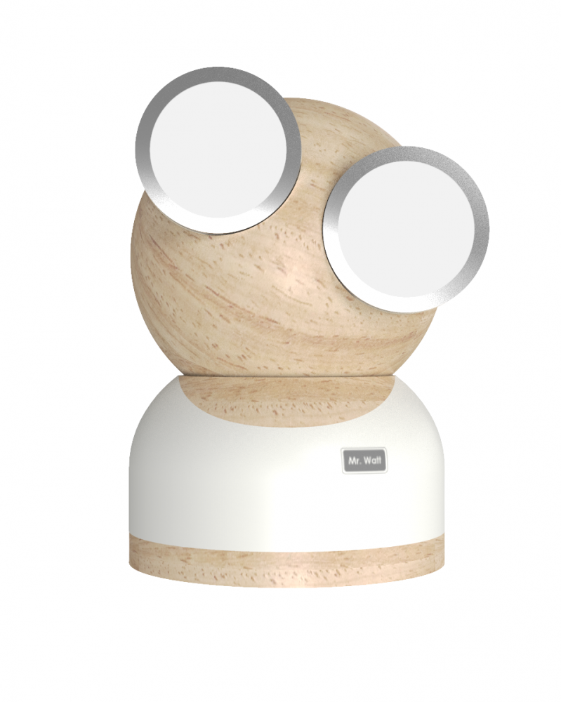 Mr. watt goggle lamp:detachable head, rechargeable battery, and touch-sensitive dimmer for whimsical elegance