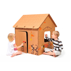AnnaHouse - Kids' Paintable Playhouse with Modern Design for Creative Fun