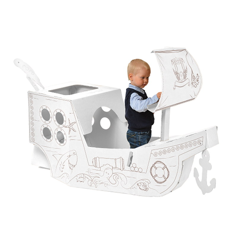 AnnaHouse - Kids' Paintable Playhouse with Modern Design for Creative Fun