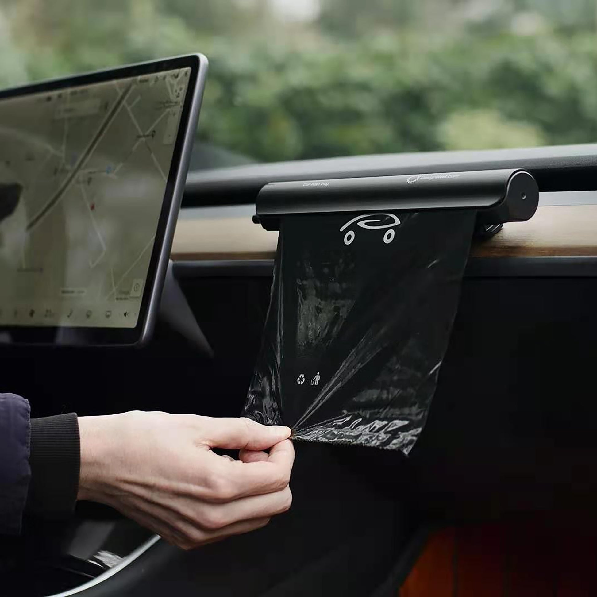 Car Trash Bag - Waterproof, Adjustable Strap, Compact, Easy Install Vehicle Waste Bag