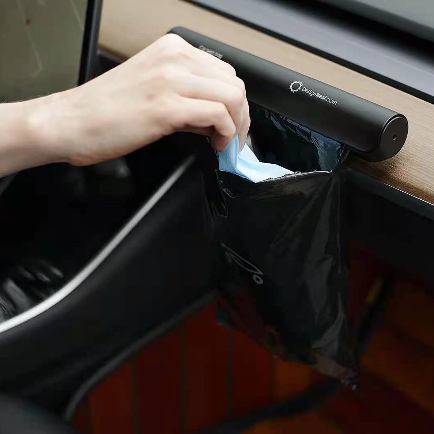 Car Trash Bag - Waterproof, Adjustable Strap, Compact, Easy Install Vehicle Waste Bag