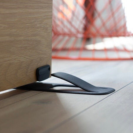 DoorStop SPRING – Compact Door Holder, No Drilling, Adhesive Mount, 42g, 3M Tape