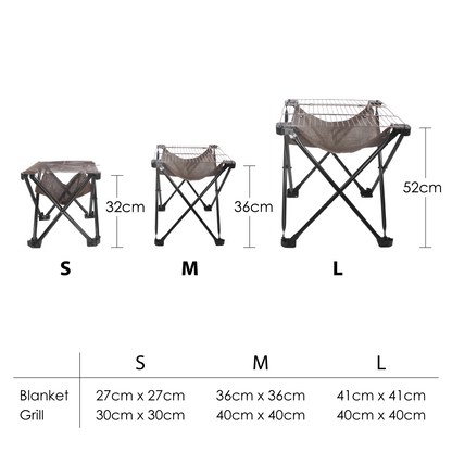 FoldingFire Outdoor BBQ + Grill with Fecralloy® Innovation, Adjustable Height, and Portability!