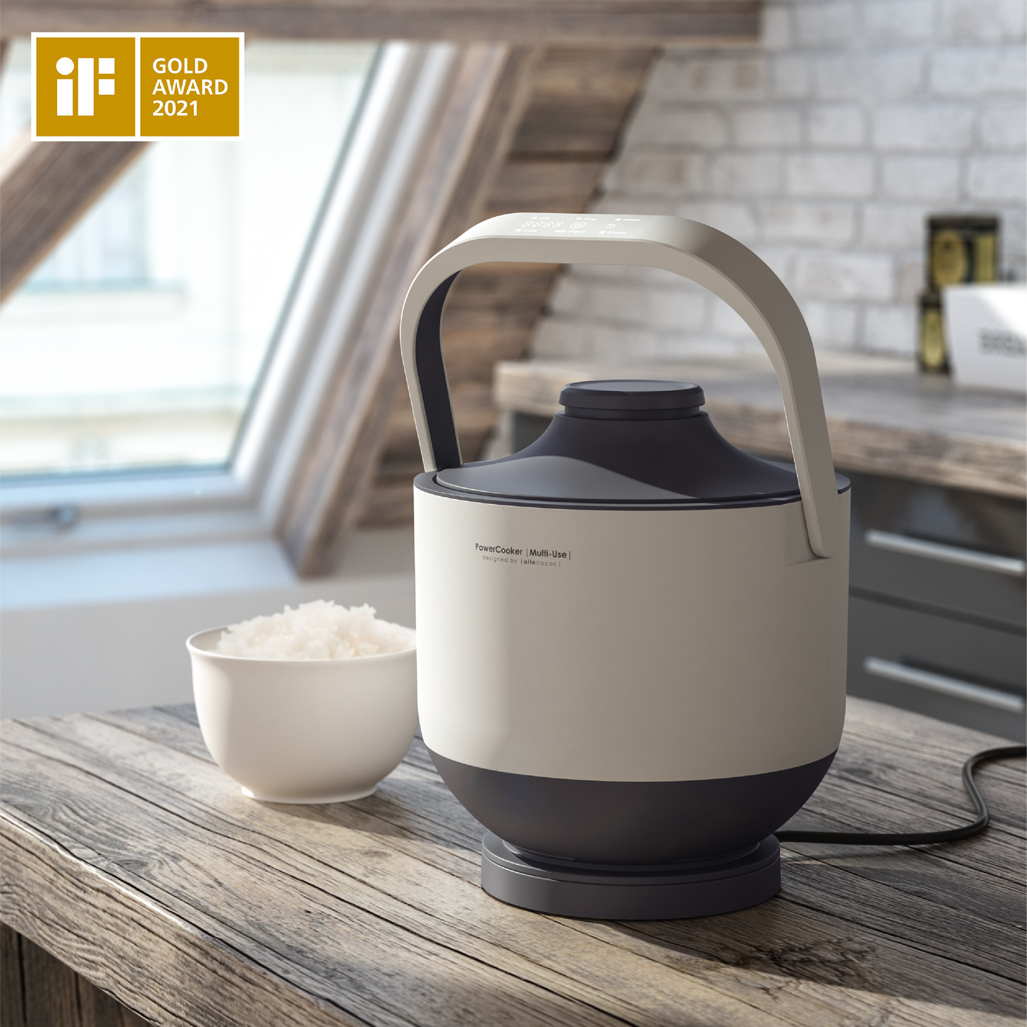 PowerCooker Multi-Use ricecooker white kitchenrobot