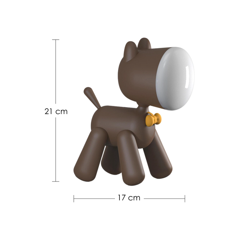 Puppy Lamp Janpim Brown dimension size