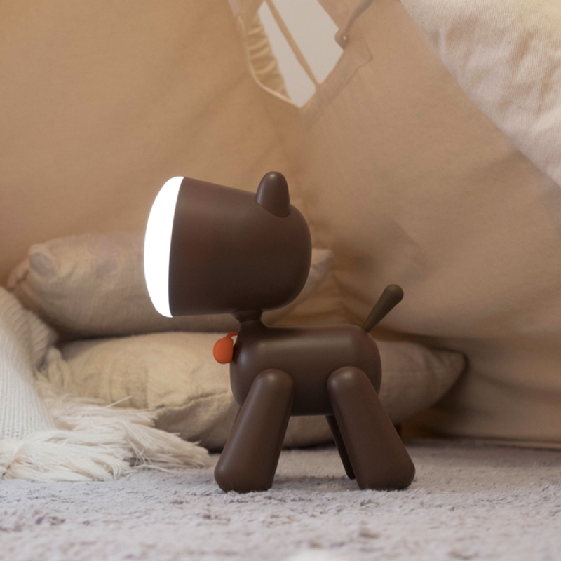 Puppy Lamp Janpim Brown on floor