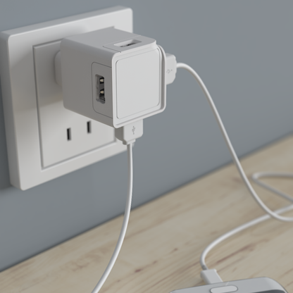 USB-Cube Original: Compact 4-port USB-A hub with high-speed data transfer and smart charging capabilities, featuring a sleek and modern design