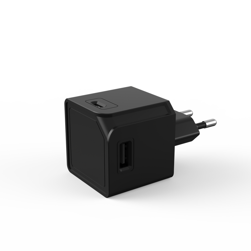 "USBcube Original by DesignNest featuring 3 USB-A ports and 1 USB-C port, in a compact and sleek design."