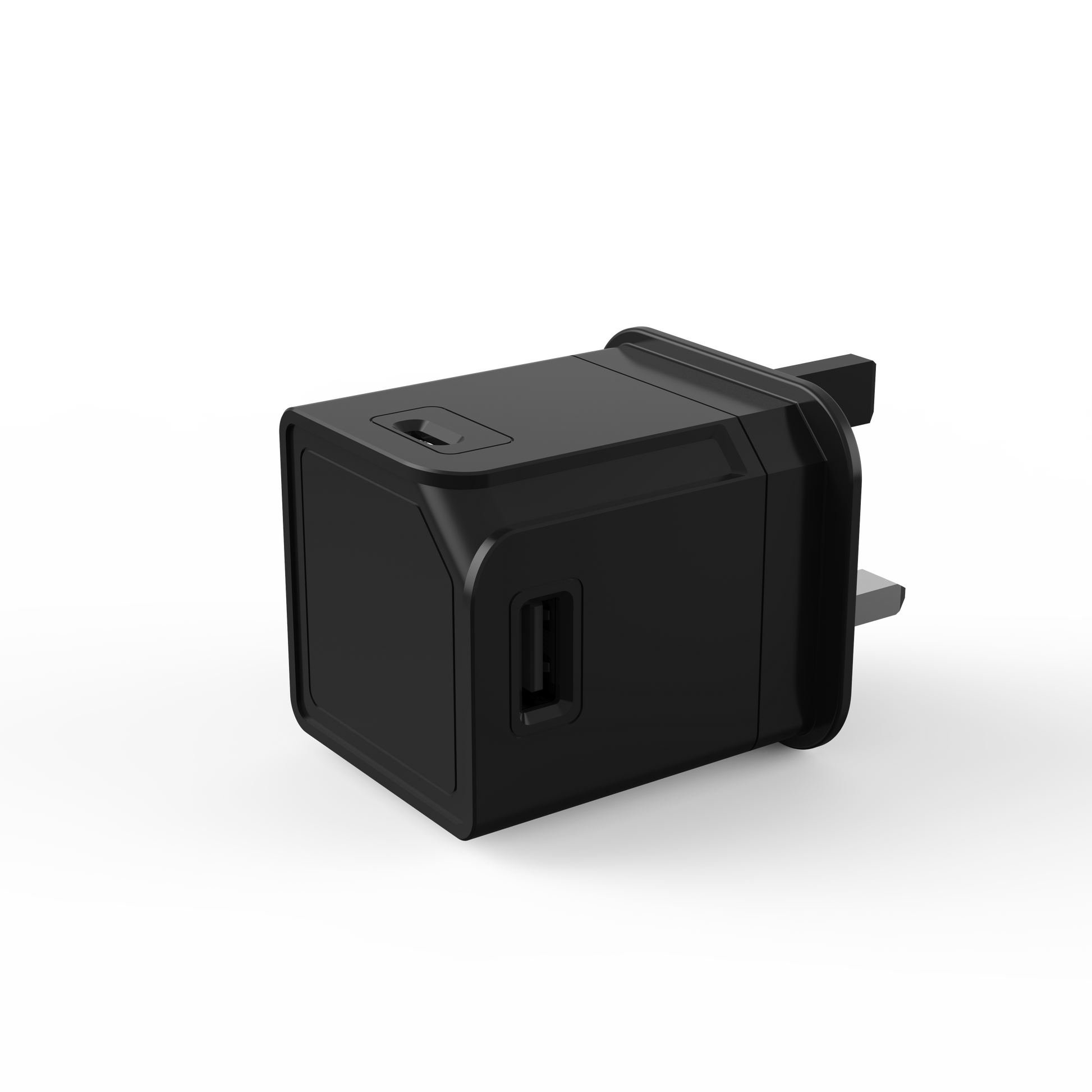 "USBcube Original by DesignNest featuring 3 USB-A ports and 1 USB-C port, in a compact and sleek design."