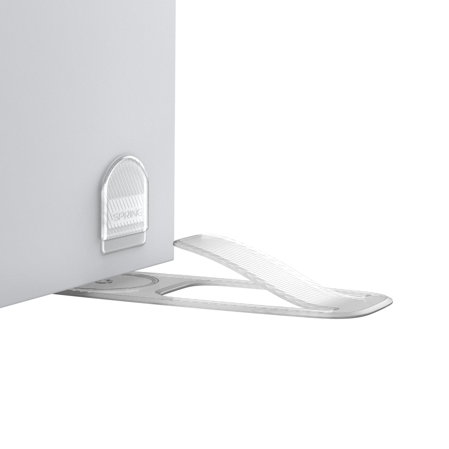 DoorStop SPRING – Compact Door Holder, No Drilling, Adhesive Mount, 42g, 3M Tape